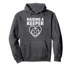 Raising Keeper Soccer Heart Hoodie - Casual Everyday Wear Unisex
