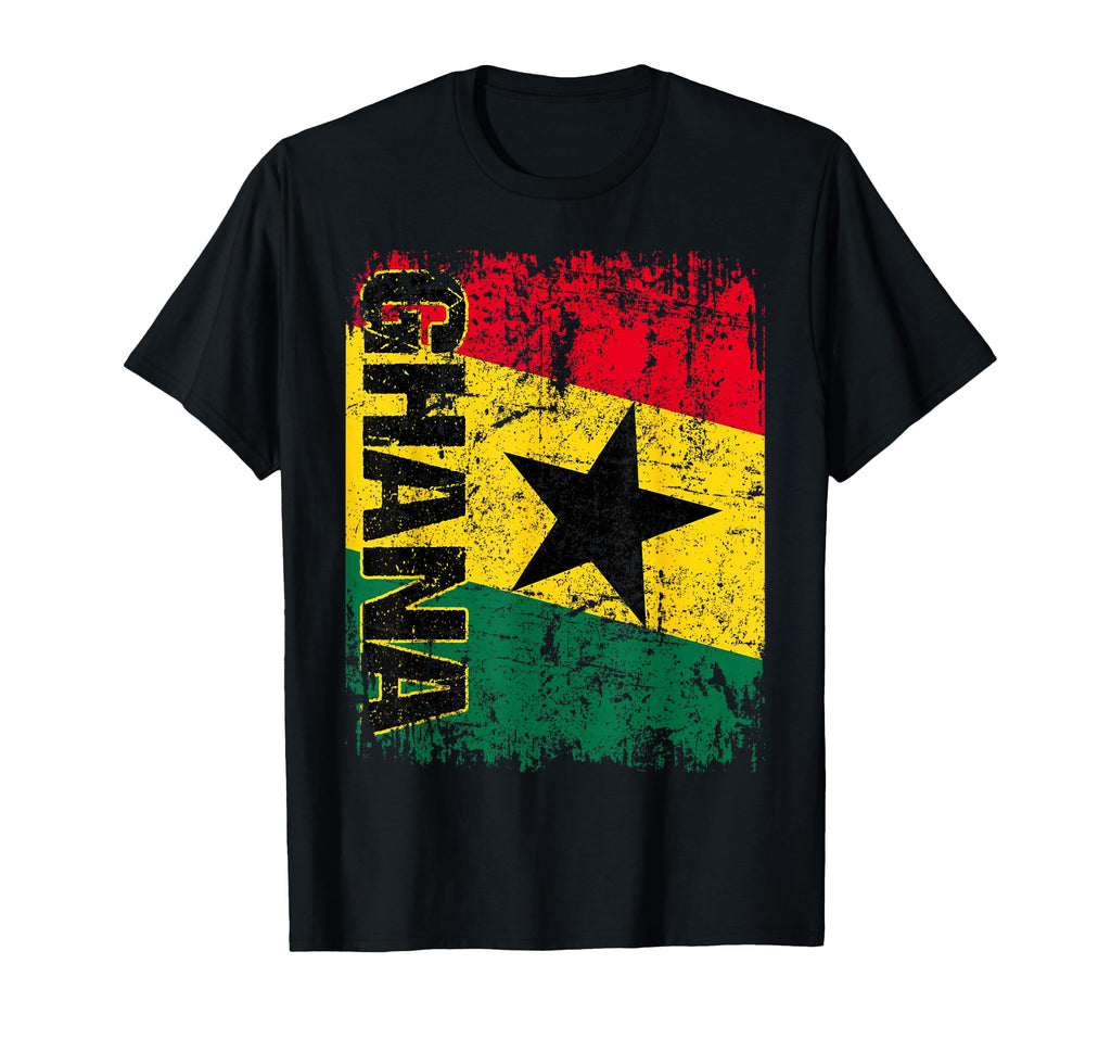 Ghana Flag Distressed Ghana T-Shirt - Streetwear Style Men Women