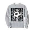 Soccer Brother Cracked Wall Family Sweatshirt - Unique Graphic for Adults