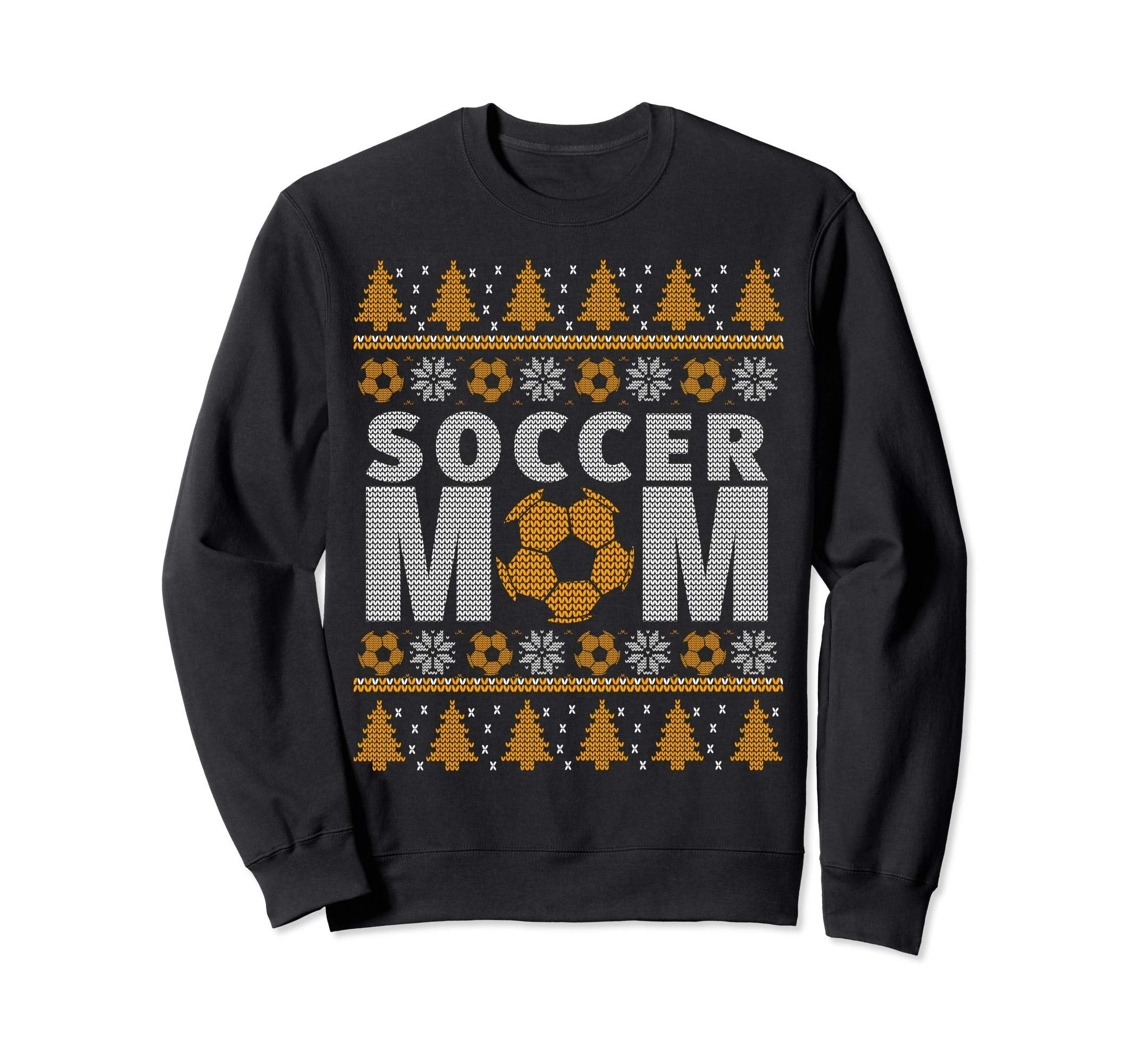 Orange And White Soccer Mom Ugly Sweatshirt - Fun Novelty Design Unisex