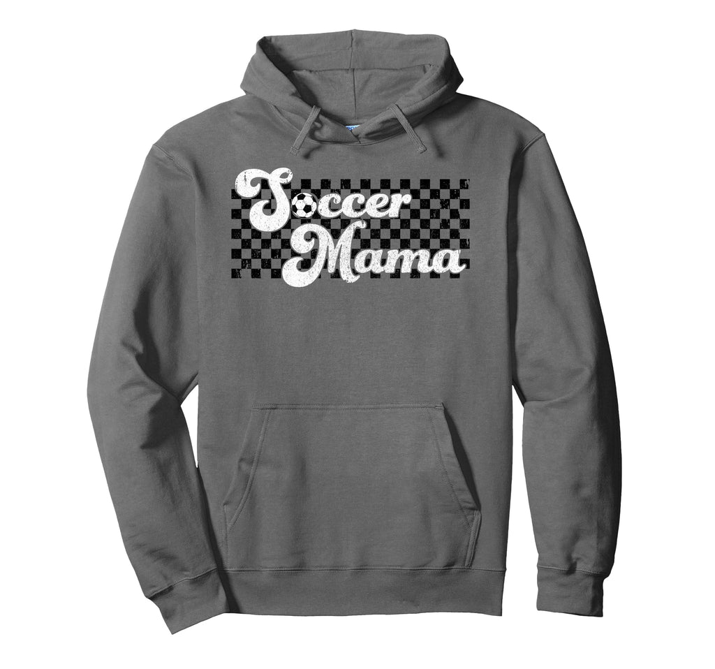 Soccer Mama Soccer Mom Checkered Hoodie - Fun Novelty Design Men Women