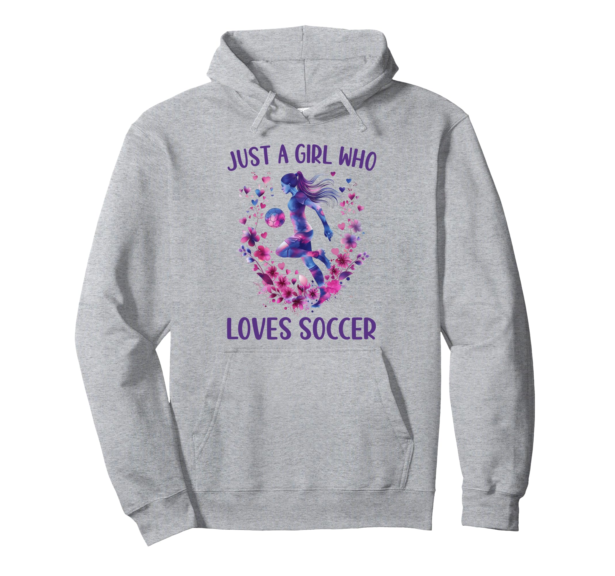 Just Who Loves Soccer Soccer Lovers Gift Hoodie - Graphic Print for Adults