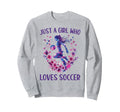 Just Who Loves Soccer Soccer Sweatshirt - Custom Art Print Men Women