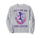 Just Who Loves Soccer Soccer Sweatshirt - Custom Art Print Men Women