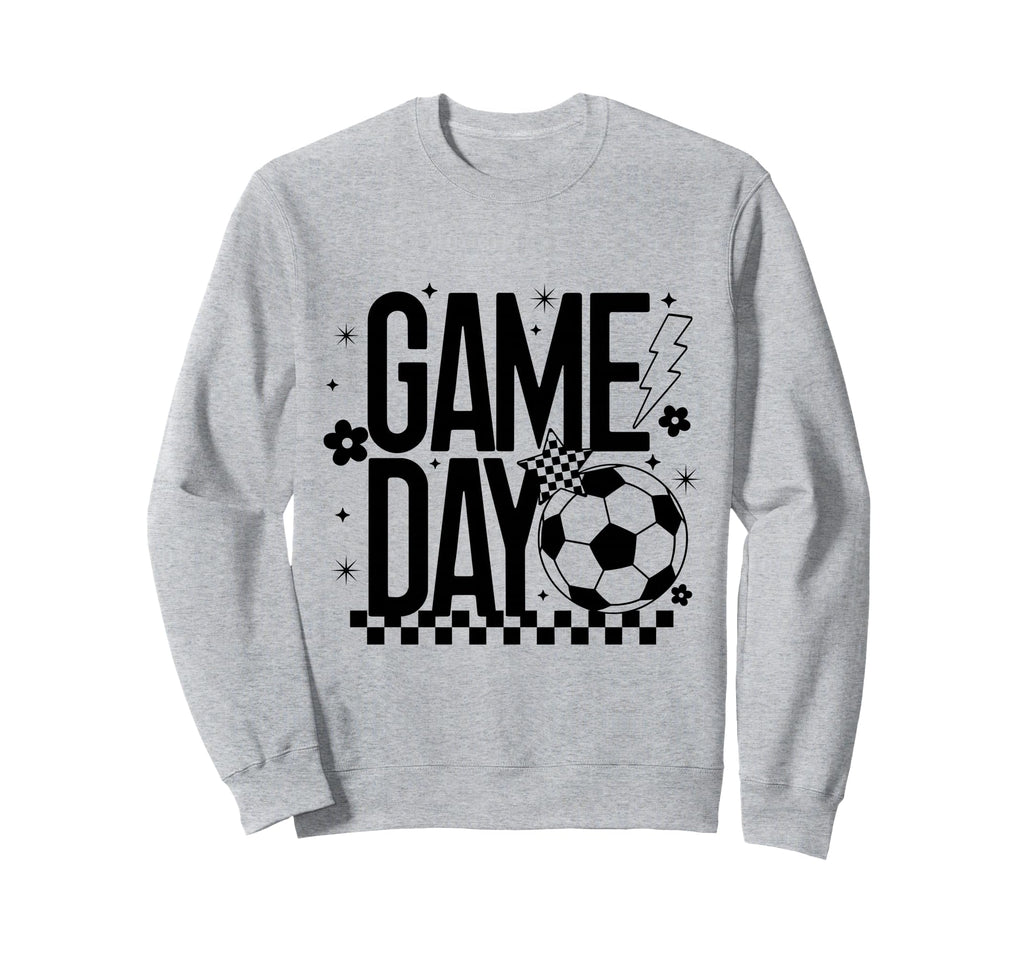 Game Day Soccer Season Mom Checkered Sweatshirt - Minimalist Print Unisex