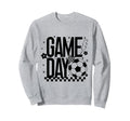 Game Day Soccer Season Mom Checkered Sweatshirt - Minimalist Print Unisex