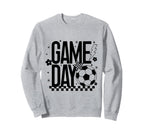 Game Day Soccer Season Mom Checkered Sweatshirt - Minimalist Print Unisex