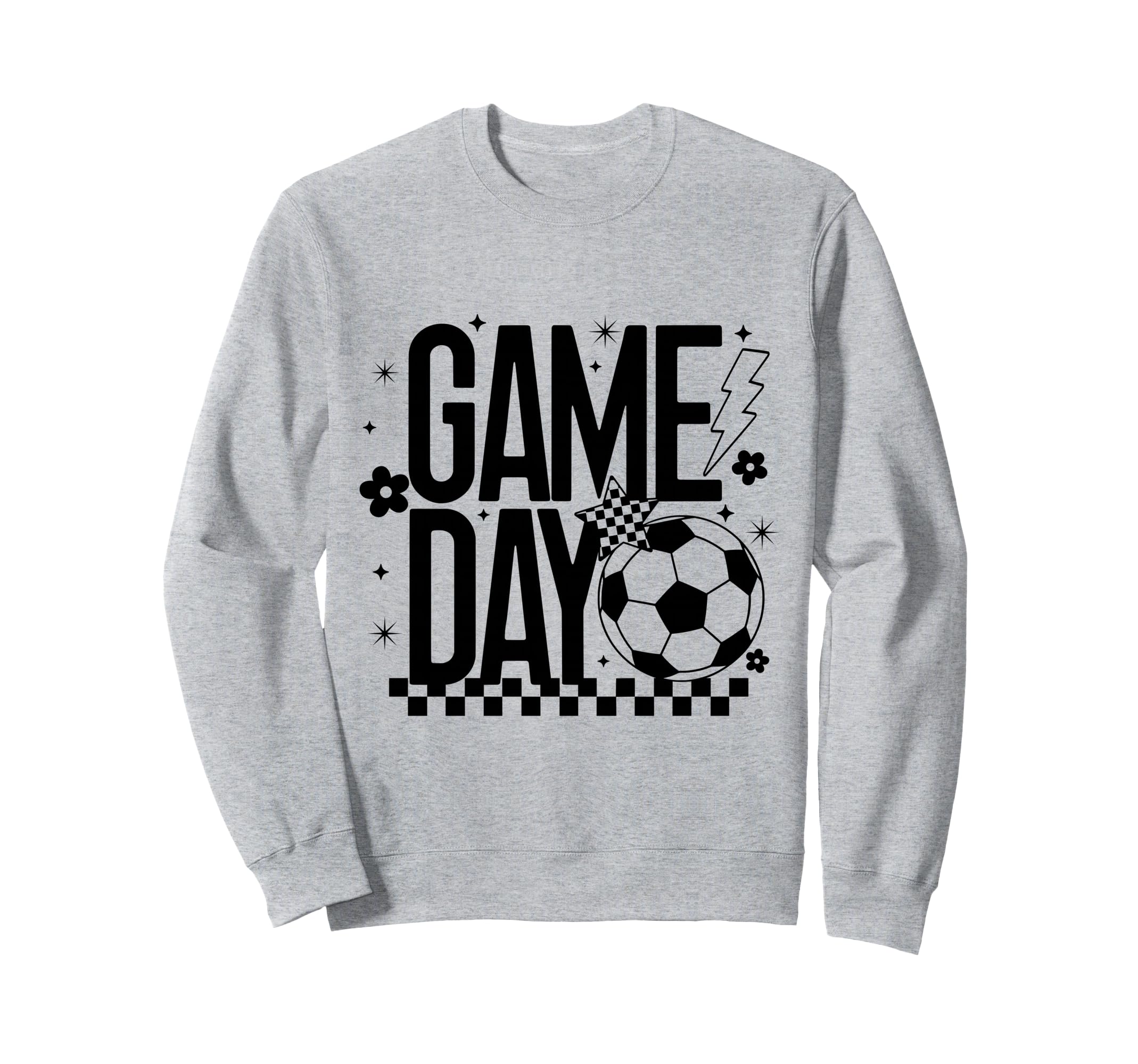 Game Day Soccer Season Mom Checkered Sweatshirt - Minimalist Print Unisex