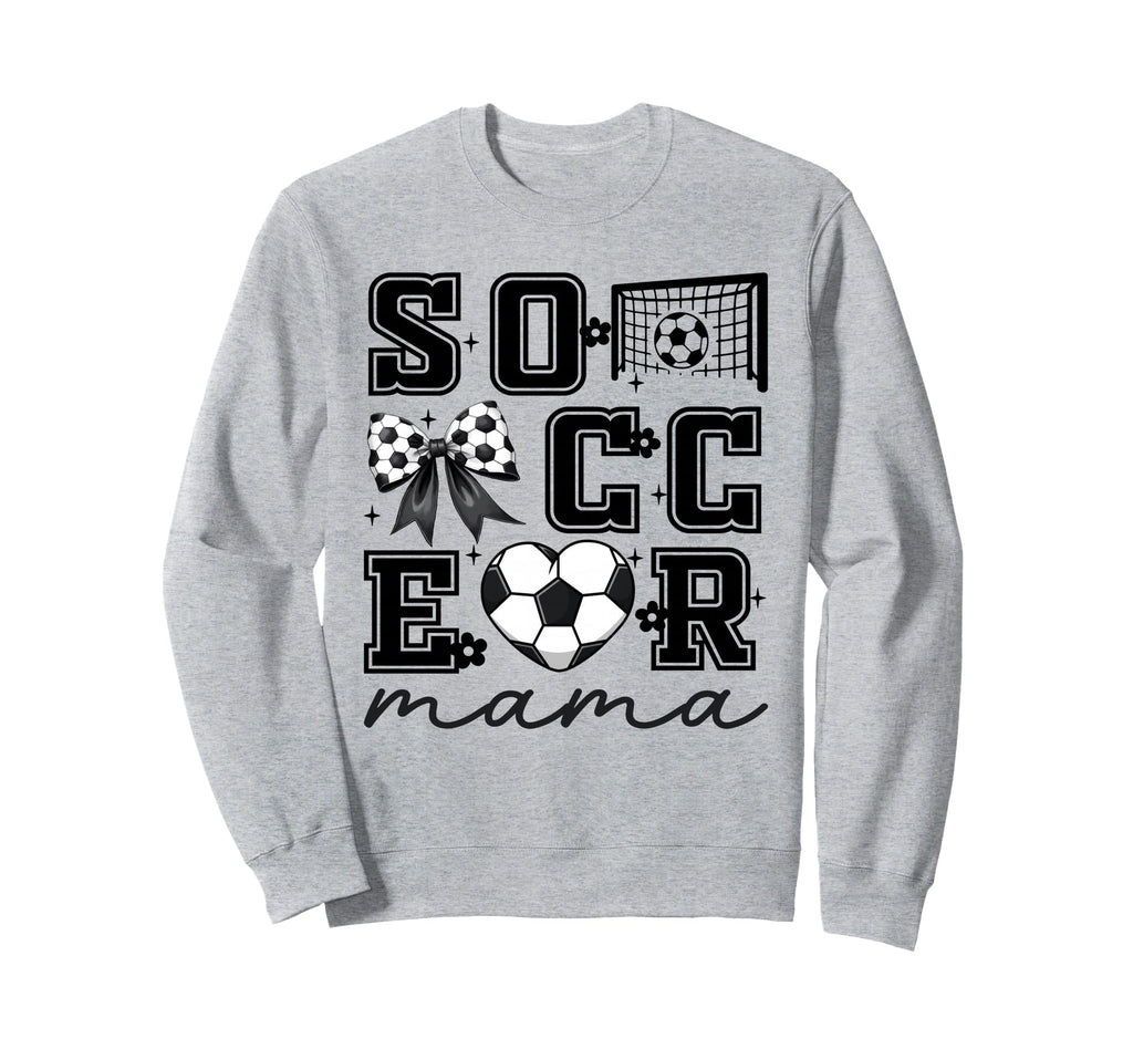 Soccer Mama Coquette Bow Funny Sweatshirt - Casual Everyday Wear Unisex