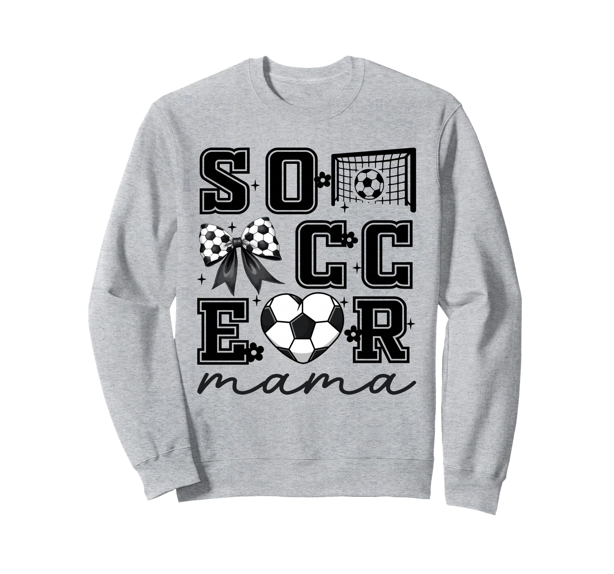 Soccer Mama Coquette Bow Funny Sweatshirt - Casual Everyday Wear Unisex