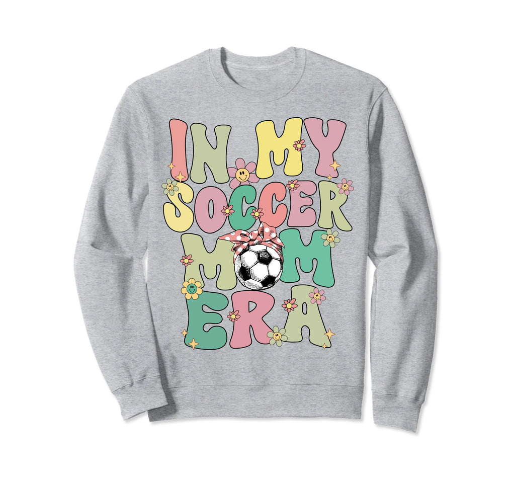 My Soccer Mom Era Groovy Soccer Mom Sweatshirt - Unique Graphic Unisex
