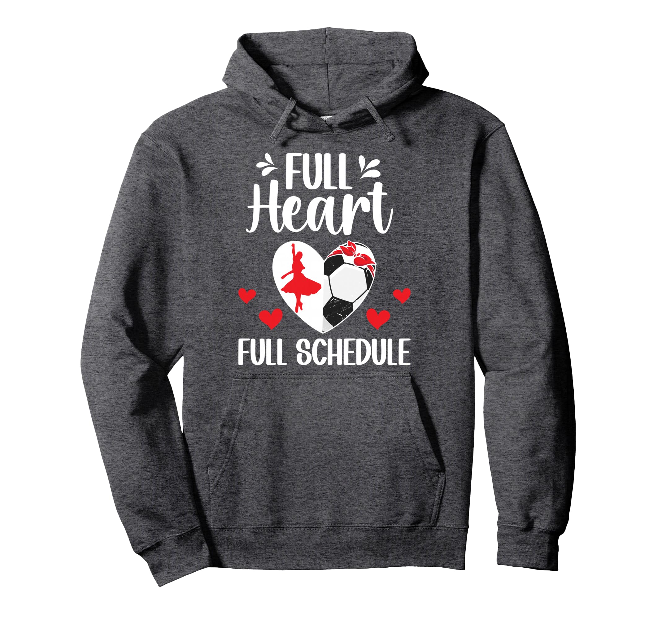Full Heart Dance And Soccer Mom Dancer Hoodie - Minimalist Print Men Women