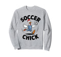 Soccer Chick Soccer Player Soccer Sweatshirt - Custom Art Print Unisex