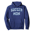 Soccer Mom Blue Floral Pattern Sports Hoodie - Streetwear Style Unisex