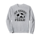 My Heart Is Field Funny Soccer Sweatshirt - Minimalist Print Men Women