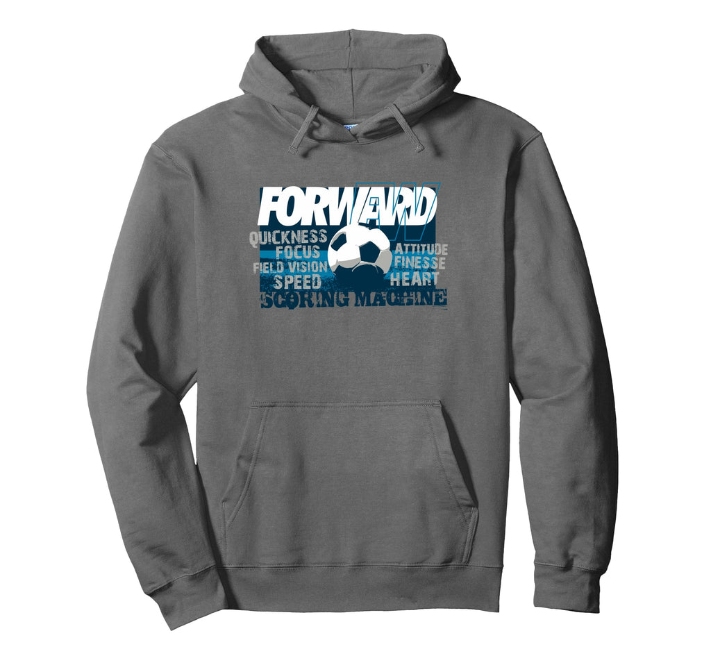 Soccer Forward Scoring Machine Hoodie - Fun Novelty Design Men Women