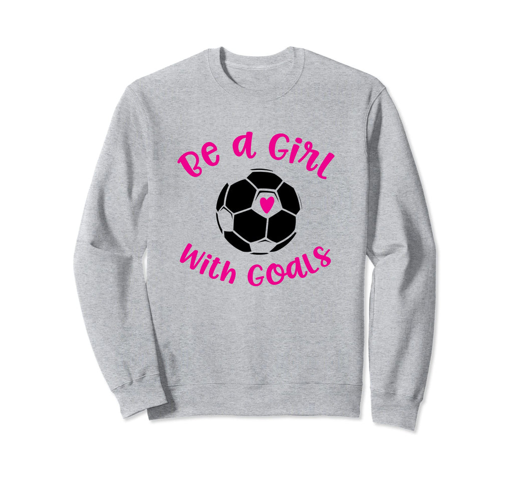 Be Goals Teen Soccer Ball Sweatshirt - Custom Art Print Unisex