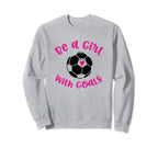 Be Goals Teen Soccer Ball Sweatshirt - Custom Art Print Unisex