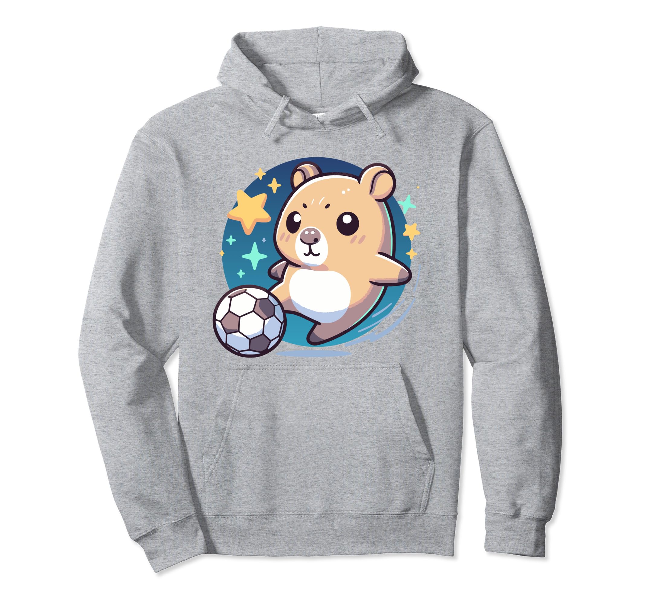Hamster Soccer Player Kicking Soccer Hoodie - Trendy Graphic for Adults