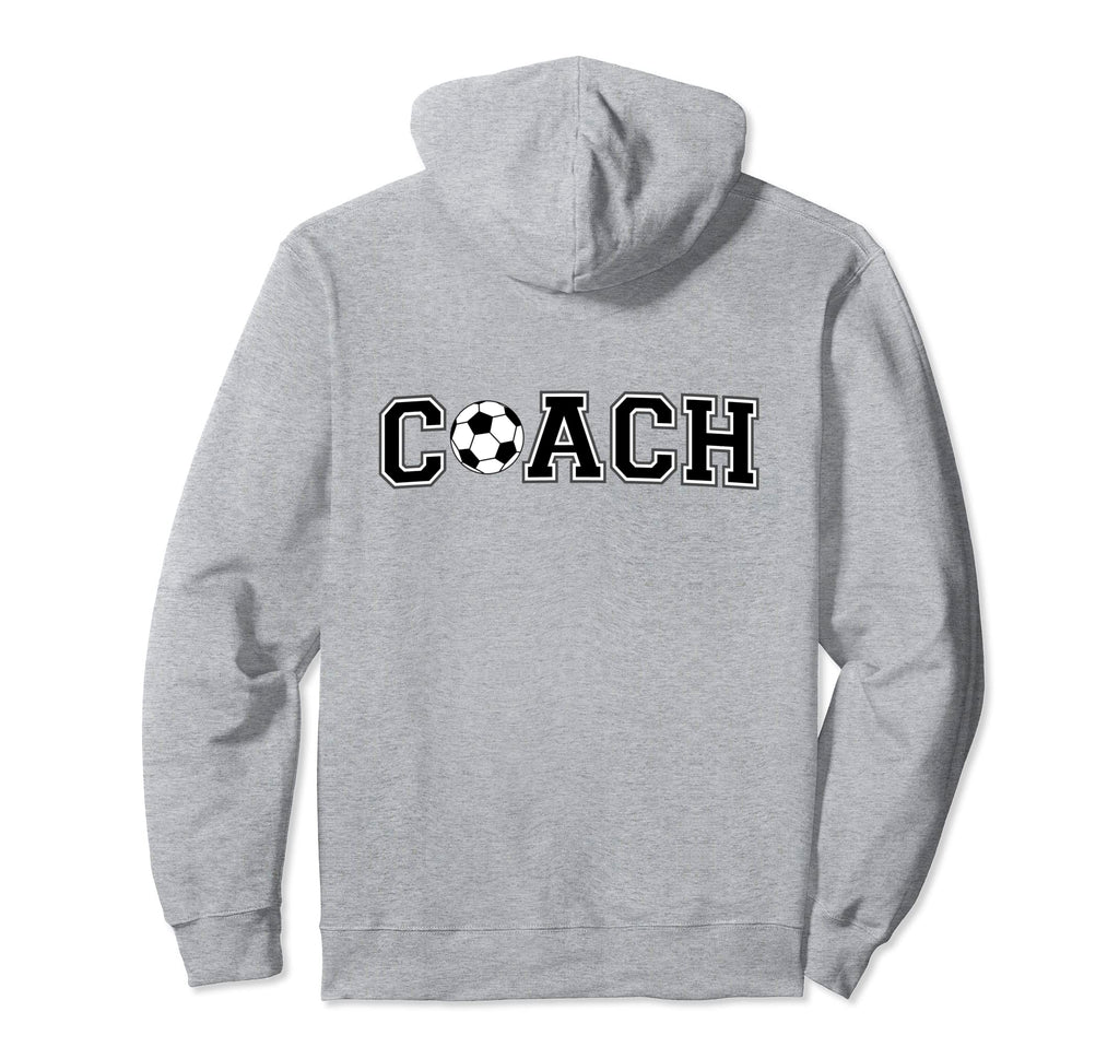 Soccer Coach Coaching Staff Back Hoodie - Minimalist Print for Adults