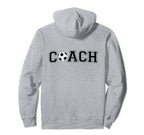 Soccer Coach Coaching Staff Back Hoodie - Minimalist Print for Adults