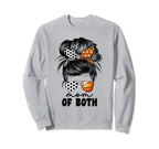 Mom Both Soccer And Basketball Mom Sweatshirt - Novelty Apparel Unisex