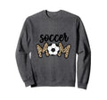 Leopard Soccer Mom Soccer Ball Game Sweatshirt - Graphic Print for Adults