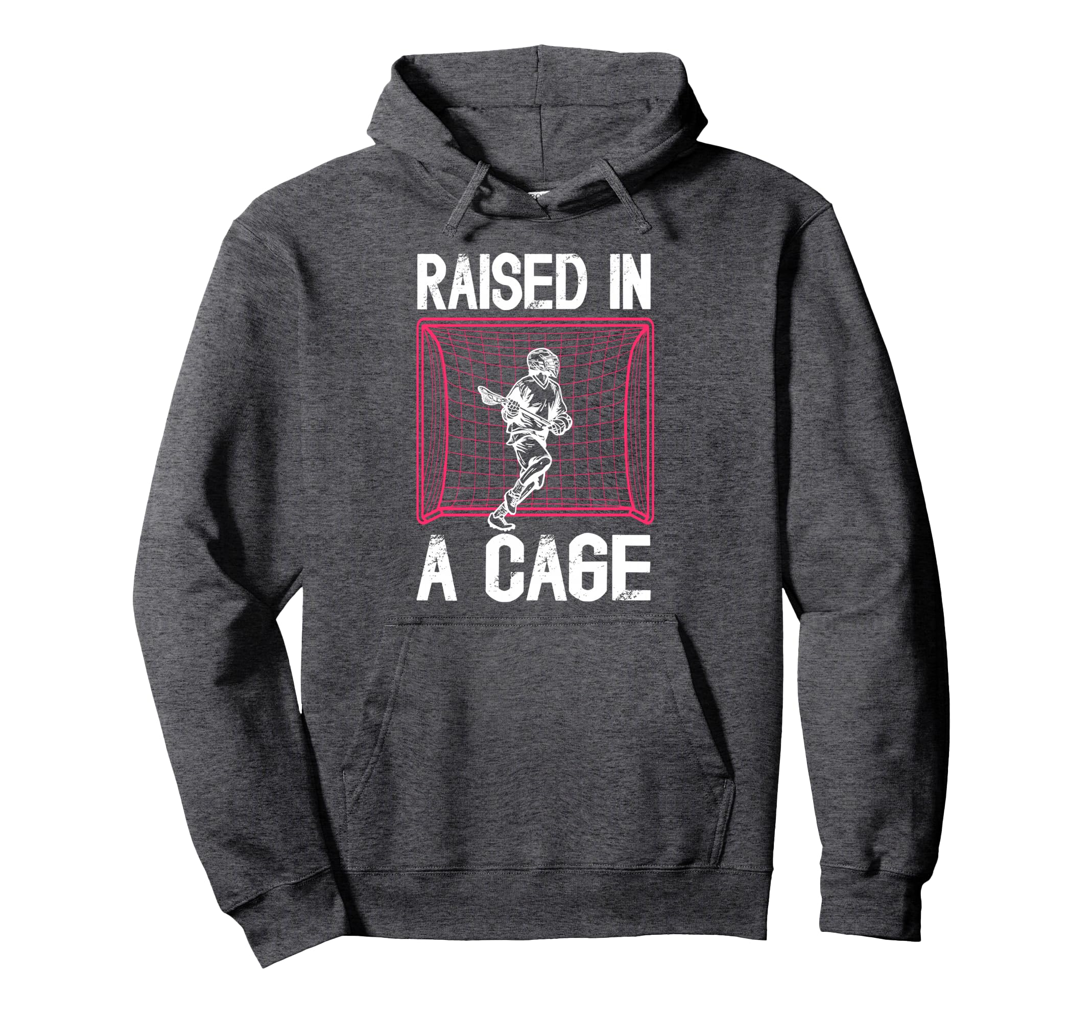 Raised Cage Lacrosse Goalkeeper Hoodie - Novelty Apparel for Adults