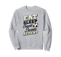 Eat Sleep Coach Soccer Repeat Sweatshirt - Trendy Graphic for Adults