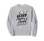Eat Sleep Coach Soccer Repeat Sweatshirt - Trendy Graphic for Adults