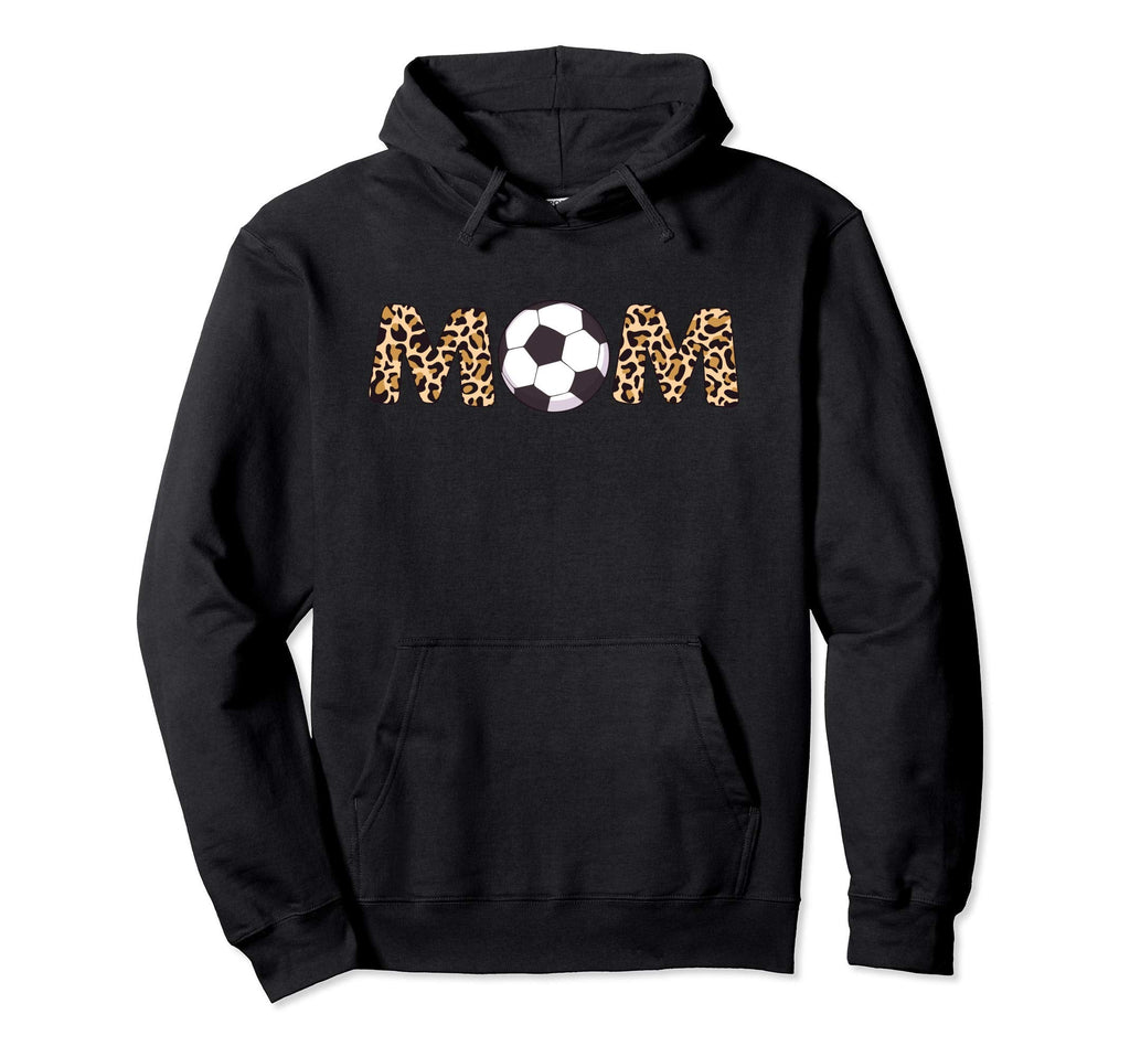 Soccer Ball Mom Leopard Hoodie - Unique Graphic for Adults