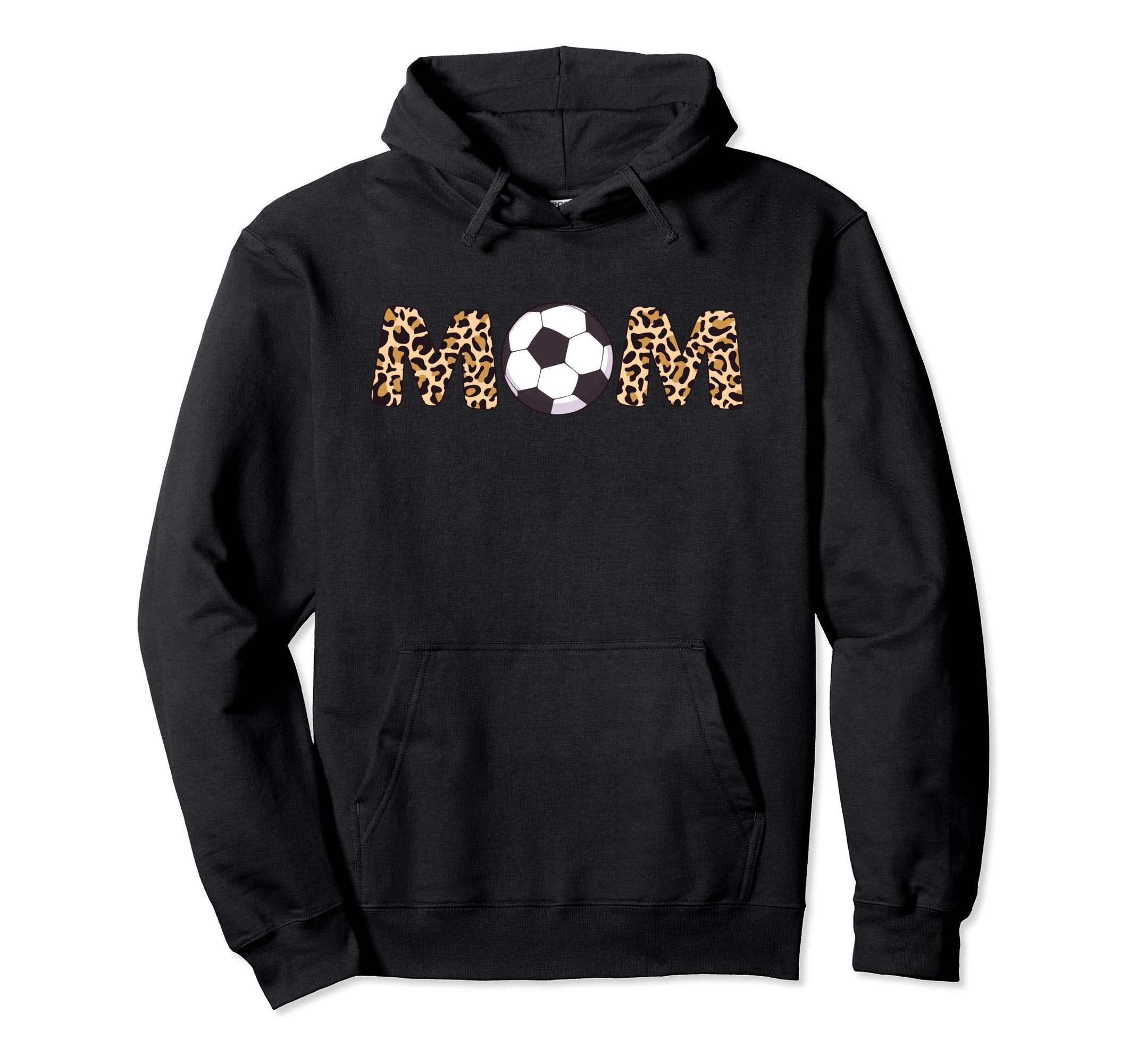 Soccer Ball Mom Leopard Hoodie - Unique Graphic for Adults