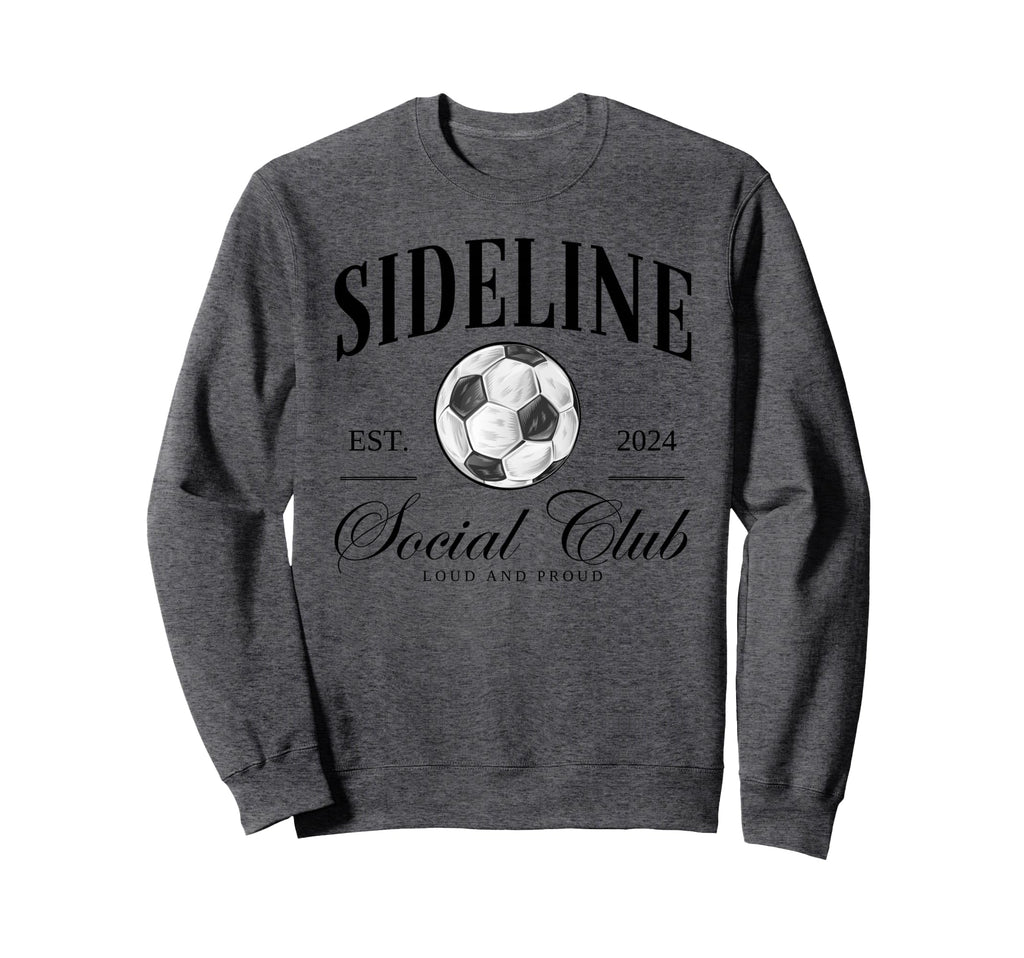Sideline Social Club Soccer Sweatshirt - Unique Graphic Men Women