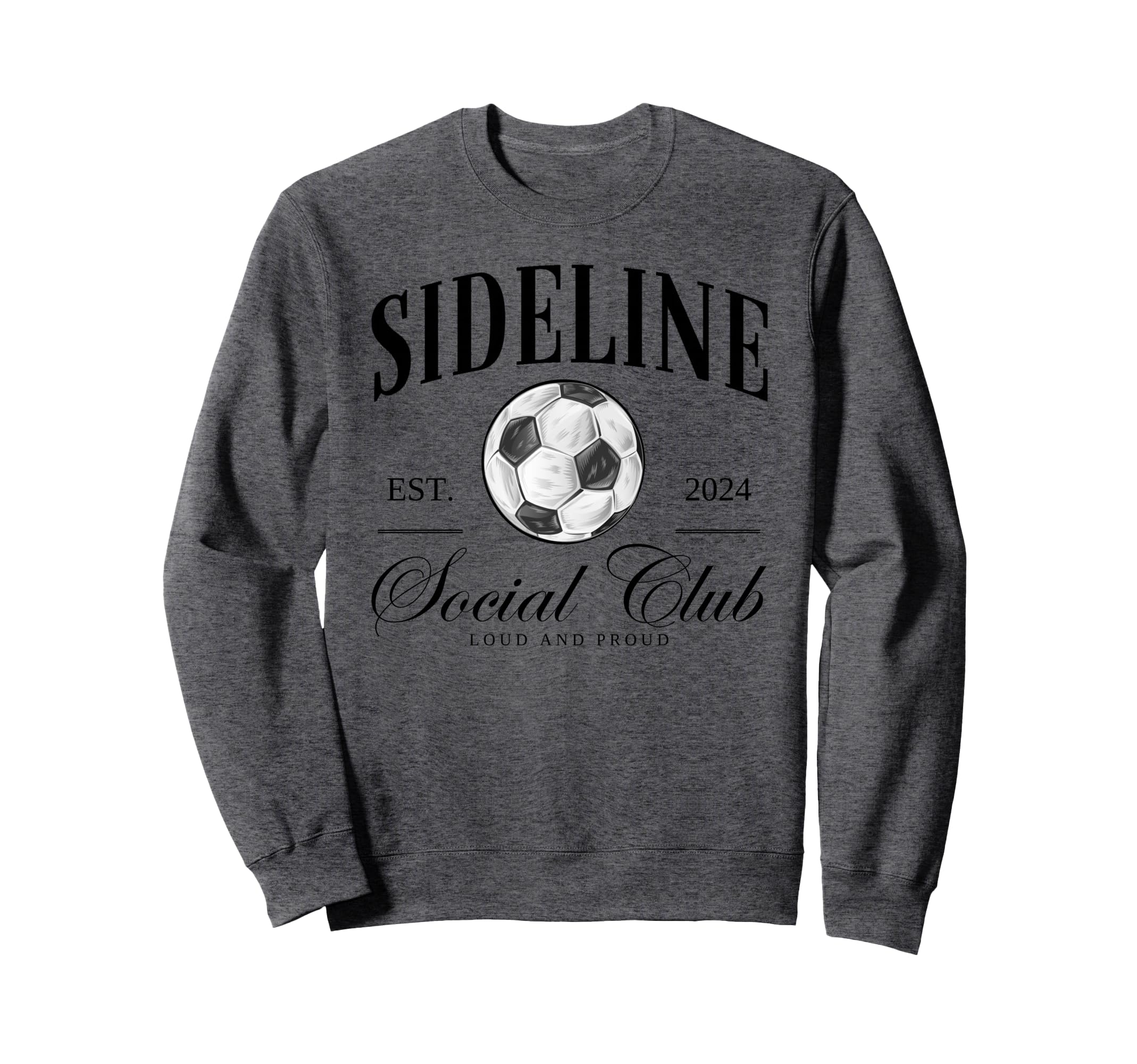 Sideline Social Club Soccer Sweatshirt - Unique Graphic Men Women
