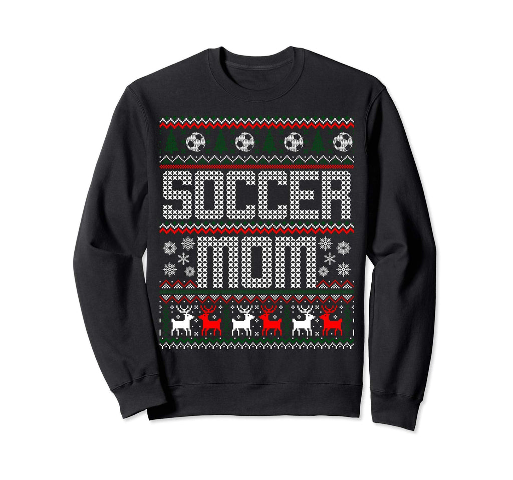 Red And White Soccer Mom Ugly Sweatshirt - Novelty Apparel Men Women