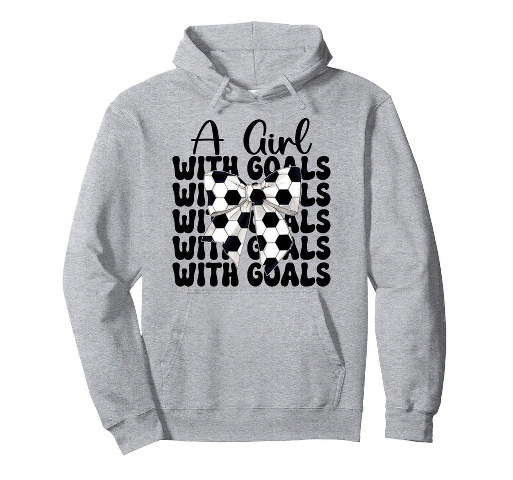 Soccer Coquette Bow Goals Hoodie - Novelty Apparel Men Women
