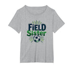Field Sister Soccer Sibling Pride T-Shirt - Custom Art Print for Adults