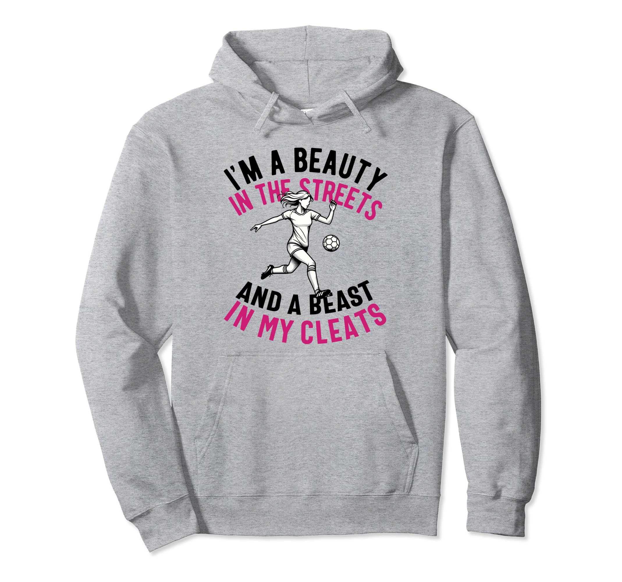 Im Beauty Streets Soccer Daughter Hoodie - Unique Graphic Unisex