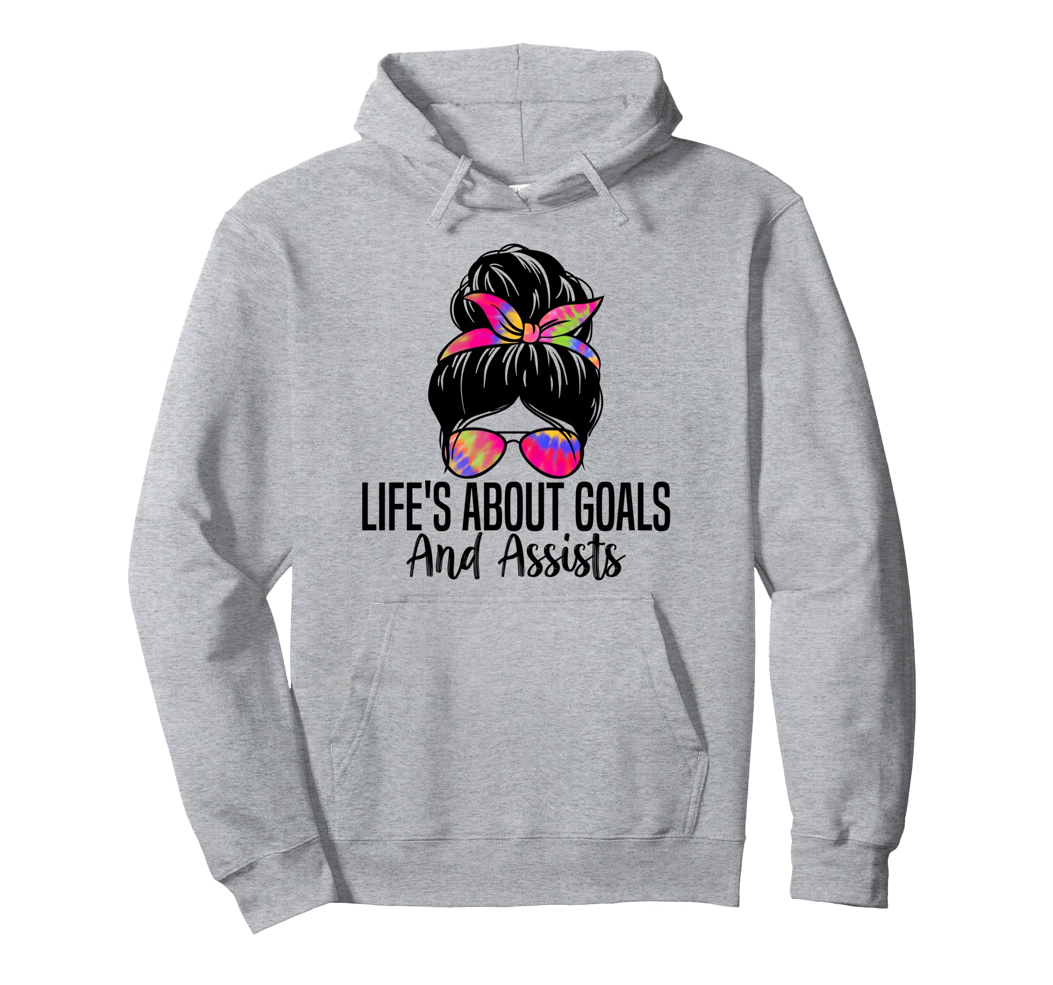 Lifes About Goals And Assists Funny Hoodie - Fun Novelty Design Men Women