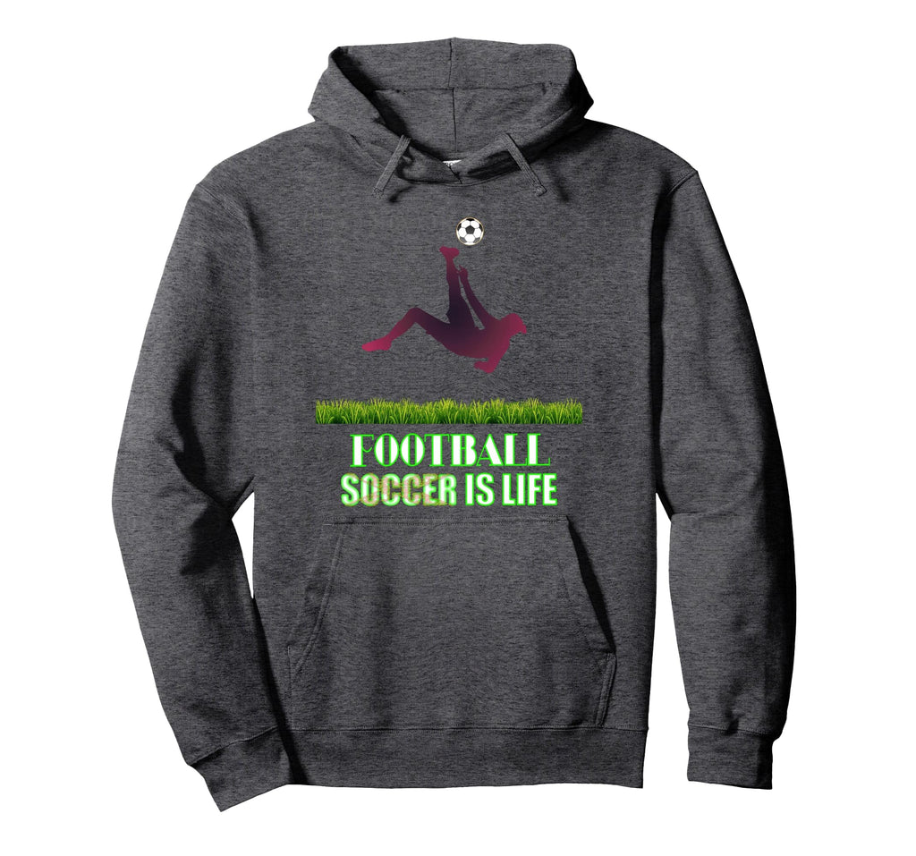 Soccer Is Life Bold Modern Hoodie - Unique Graphic Unisex