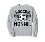 Soccer Nonnie Hearts Nonnie Sweatshirt - Casual Everyday Wear Unisex
