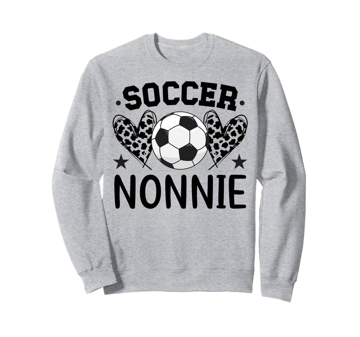 Soccer Nonnie Hearts Nonnie Sweatshirt - Casual Everyday Wear Unisex