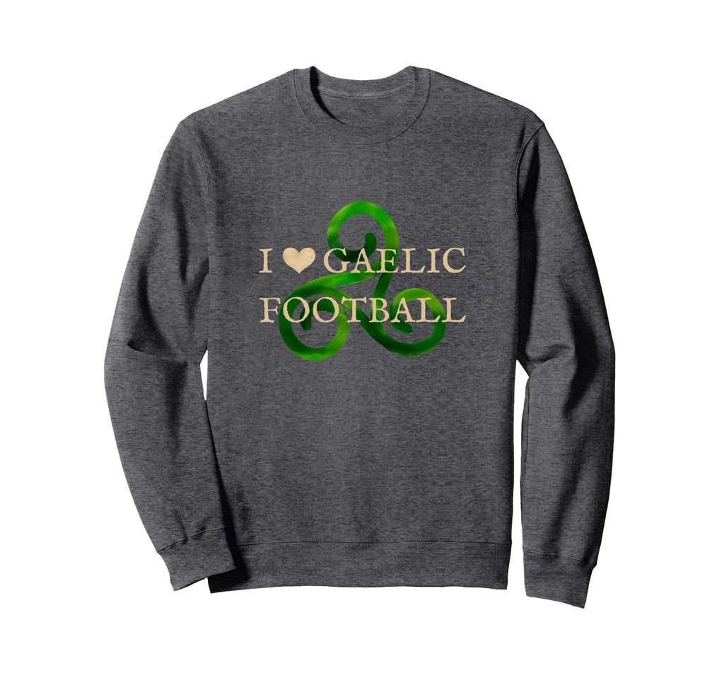 Gaelic Football Heart Celtic Irish Sweatshirt - Custom Art Print Men Women
