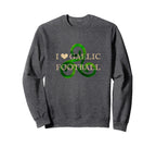 Gaelic Football Heart Celtic Irish Sweatshirt - Custom Art Print Men Women