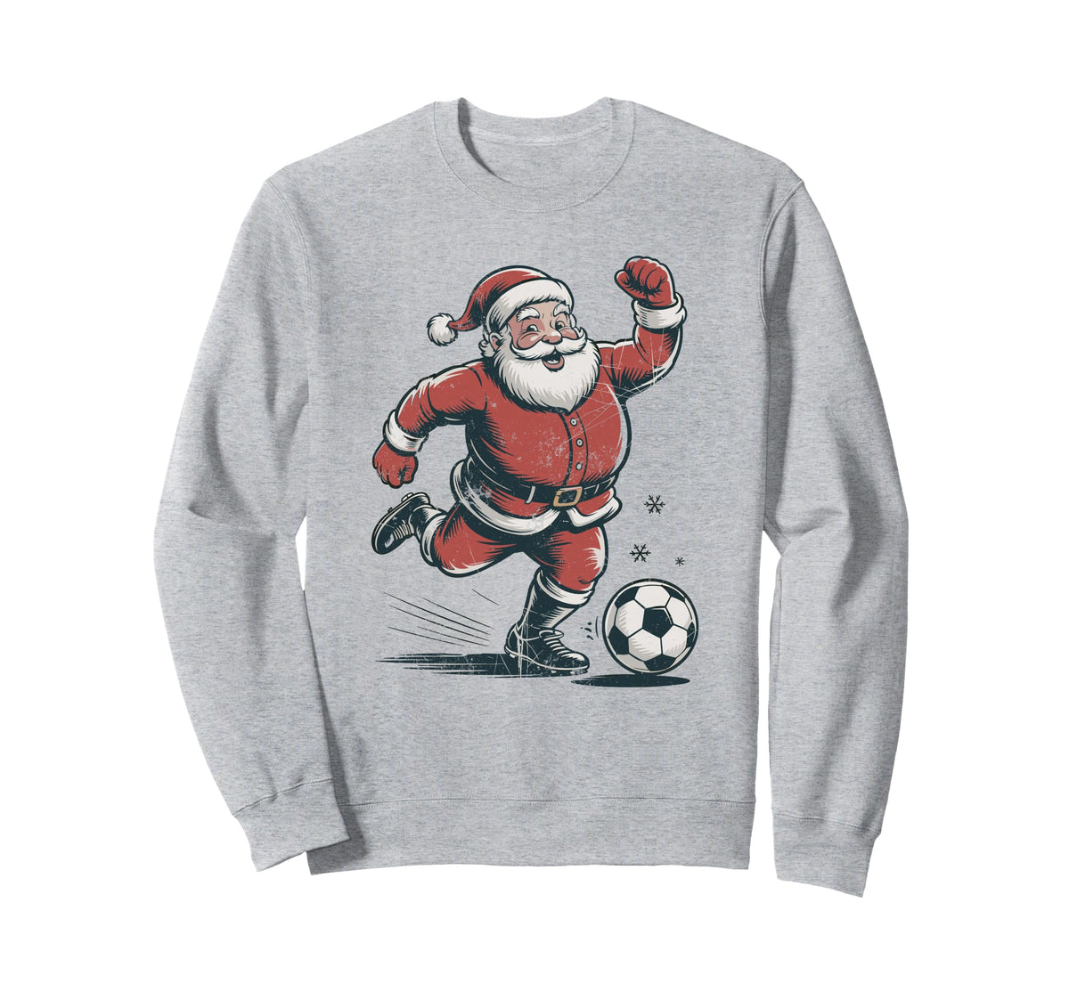 Santa Playing Soccer 90S Holiday Sweatshirt - Streetwear Style Men Women