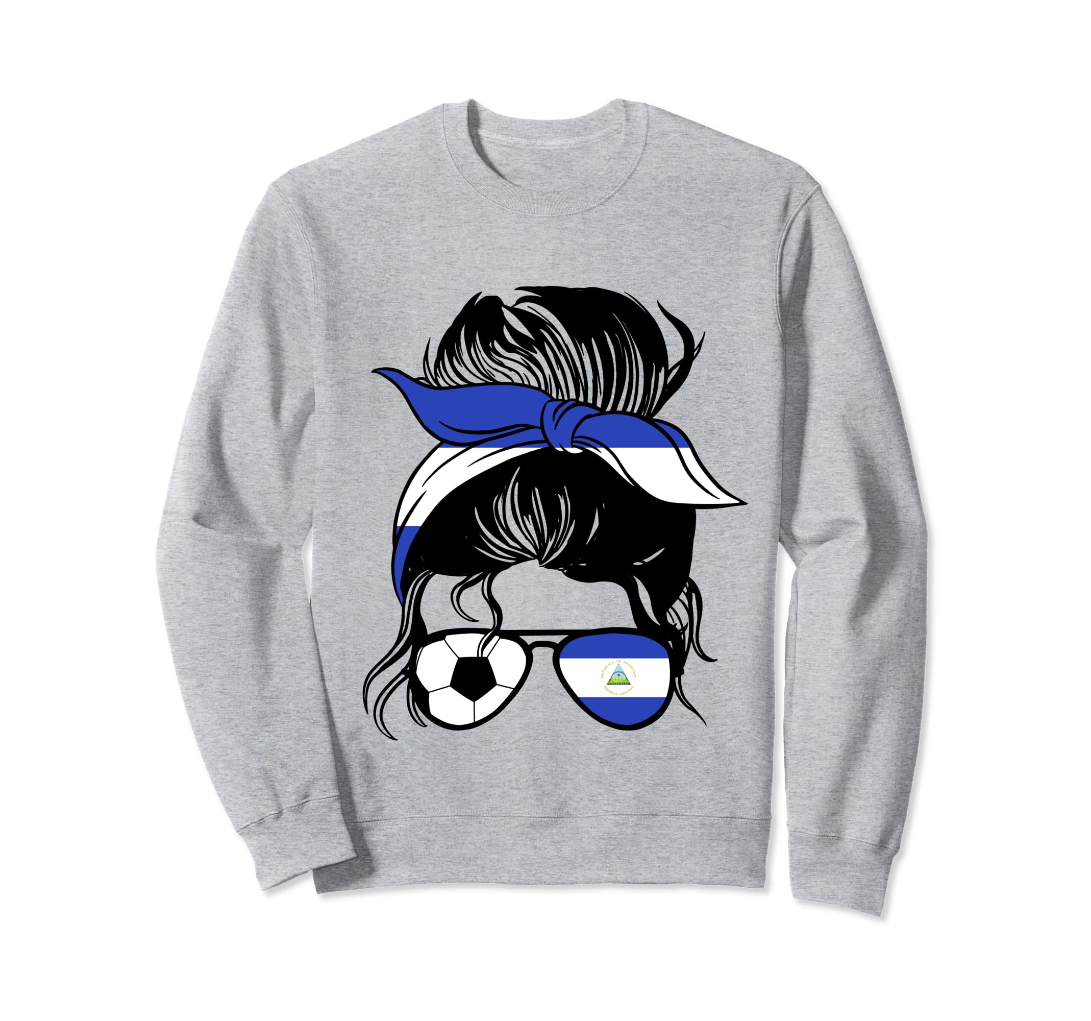 Nicaragua Mothers Day Soccer Mom Sweatshirt - Fun Novelty Design Men Women