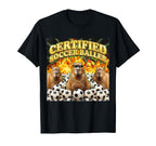 Funny Certified Soccer Baller T-Shirt - Minimalist Print for Adults
