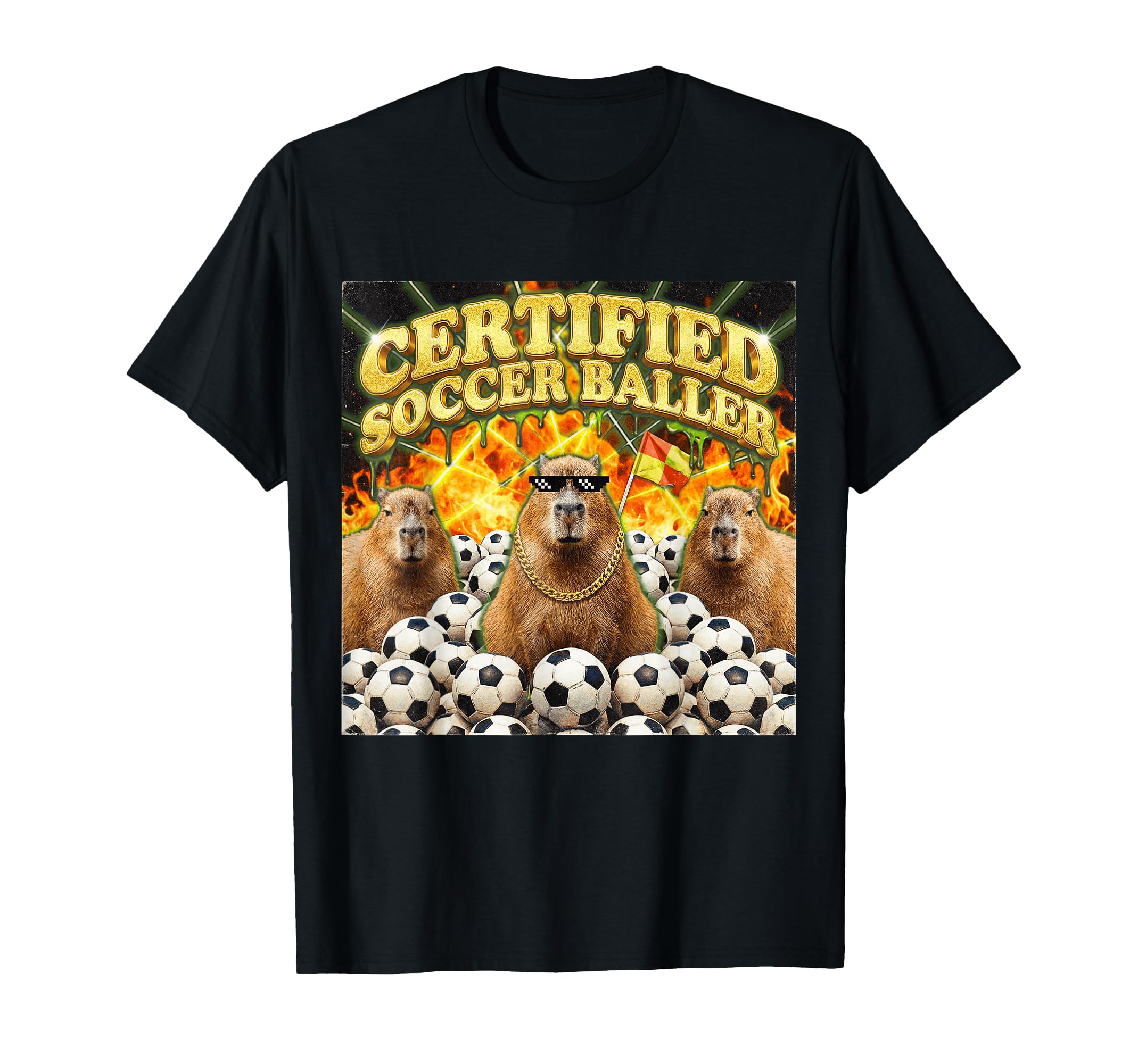 Funny Certified Soccer Baller T-Shirt - Minimalist Print for Adults
