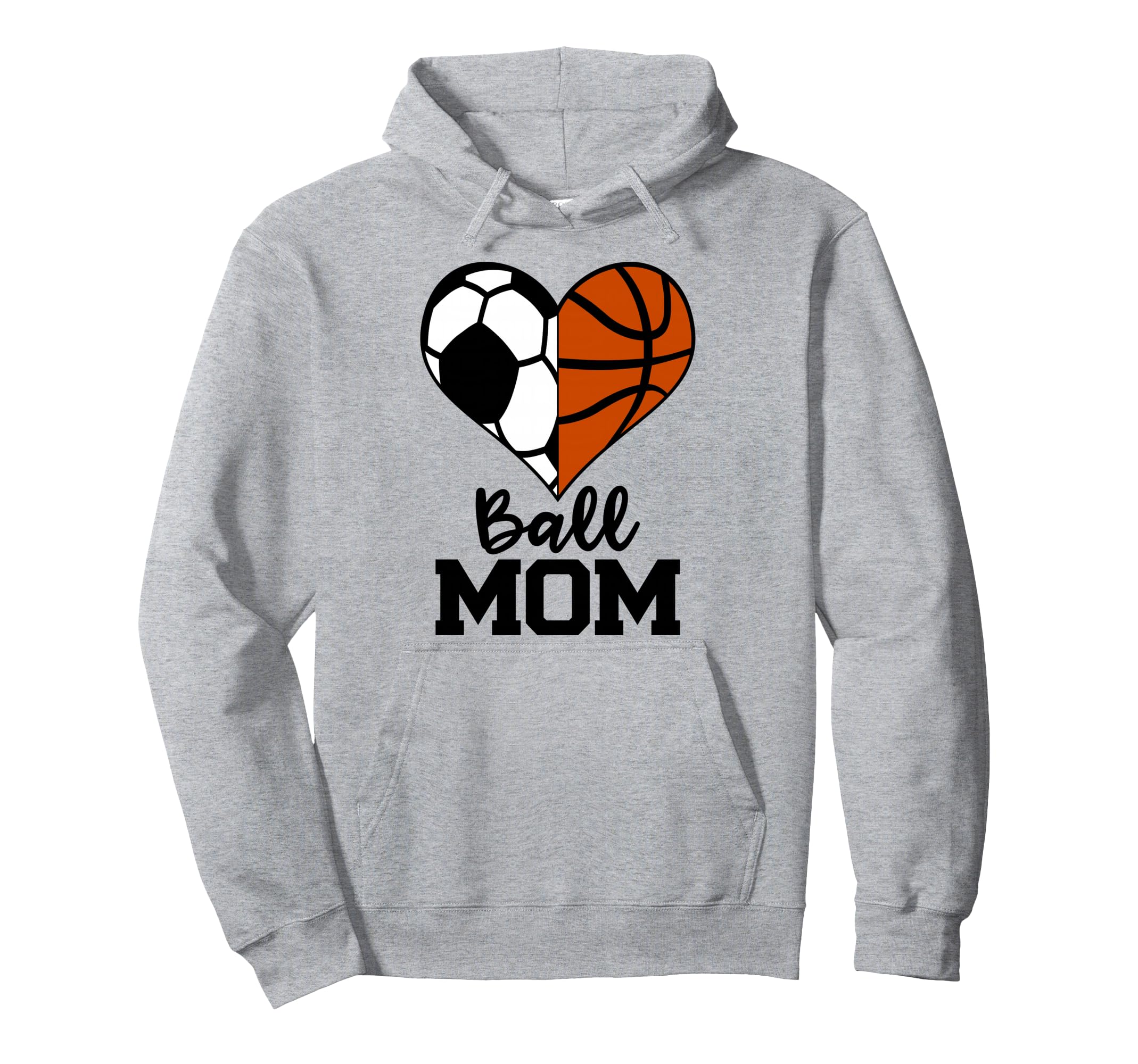 Ball Mom Funny Soccer Basketball Hoodie - Streetwear Style for Adults