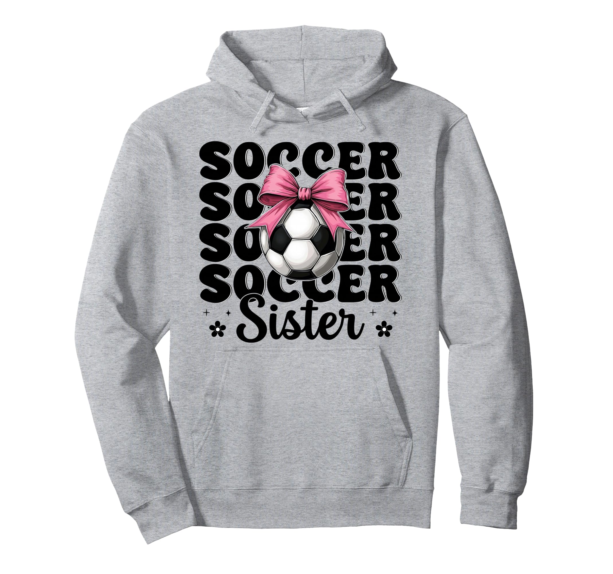 Soccer Sister Soccer Coquette Bow Hoodie - Custom Art Print for Adults